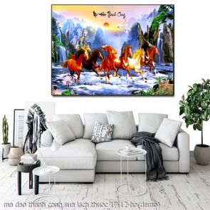 tranh ngua ma dao thanh cong sua kich thuoc 17 12 ho