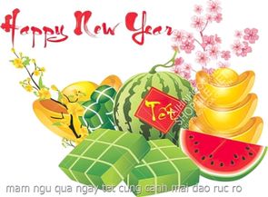 mam ngu qua ngay tet cung canh mai dao ruc ro