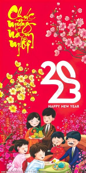 mot bua tiec am cung bao li xi tet file vector