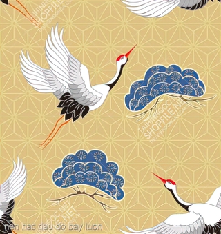 tranh chim cong nen hac dau do bay luon