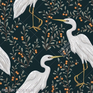 tranh chim cong nen hac nghe thuat