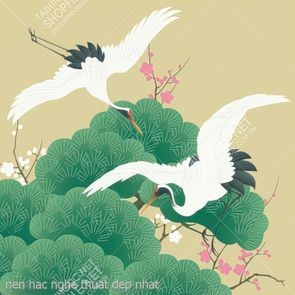 tranh chim cong nen hac nghe thuat dep nhat