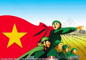 nhung chien sy bao ve to quoc tranh co dong file vector