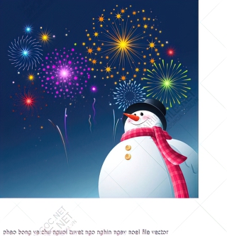 phao bong va chu nguoi tuyet ngo nghin ngay noel file vector