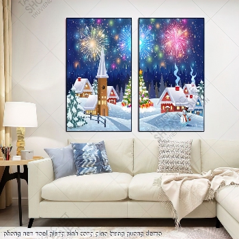 phong nen noel giang sinh cong giao trang guong