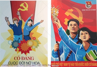 poster co dong dang cong san viet nam file vector