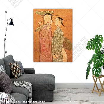 son mai 2 co gai ben hoa sen son mai 2 co gai ben hoa sen