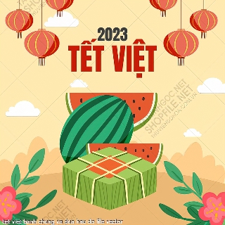 tet viet banh chung va dua hau do file vector