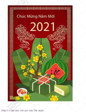 thiep li xi tet nam moi quy mao file vector
