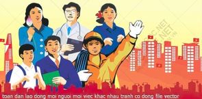 toan dan lao dong moi nguoi moi viec khac nhau tranh co dong file vector