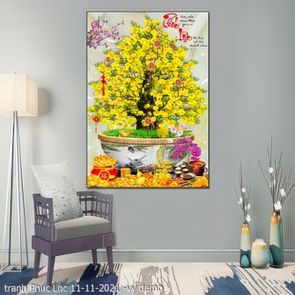 tranh hoa mai Phuc Loc 11 11 2021 vy