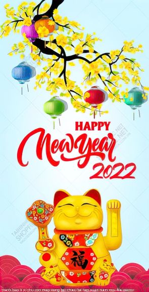 tranh bao li xi chu con meo vang tet chieu tai tan xuan nam moi file vector