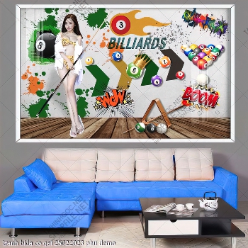 tranh billiard pool snooker bi a bi-a tranh bida co gai 25022023 phu