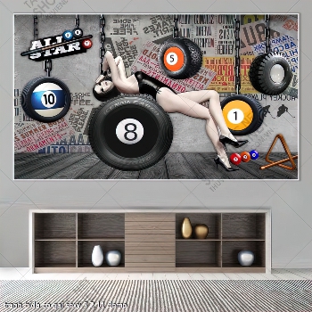 tranh billiard pool snooker bi a bi-a tranh bida co gai sexy 3 2 11