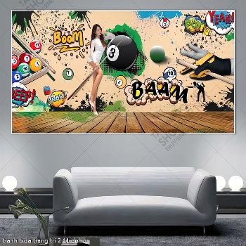 tranh billiard pool snooker bi a bi-a tranh bida trang tri 2 11