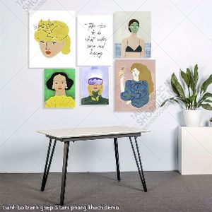 tranh bo tranh ghep 5 tam phong khach