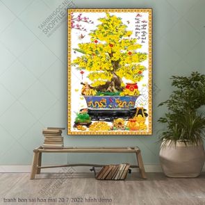tranh bonsai bon sai hoa mai 20 7 2022 hanh