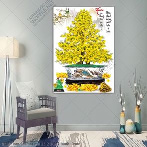 tranh bonsai bon sai hoa mai 25 2 2022 hanh