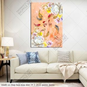 tranh ca chep hoa mau don 24 3 2022 quyen