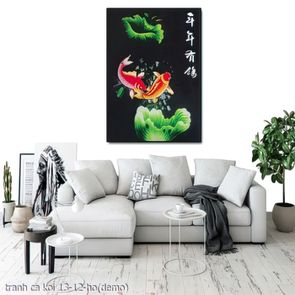 tranh cá koi 13 12 ho