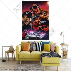 tranh ca phe salon barber toc