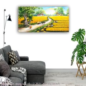 tranh lang que canh dong lua 10 12 2021 duyen 