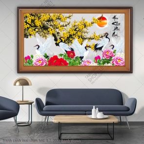 tranh mau don canh mai chim hac 9 7 2022 hanh