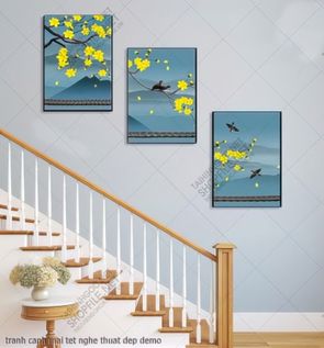 tranh canh mai tet nghe thuat dep