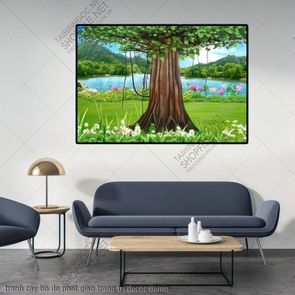 tranh cay bo de phat giao trang tri decor