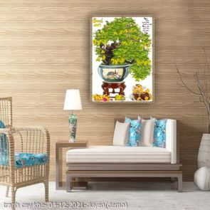 tranh bonsai cay khe  04 12 2021 duyen 