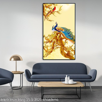 tranh chim cong 15 5 2021 khoa