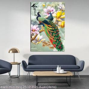 tranh chim cong 23 12 2021 duyen