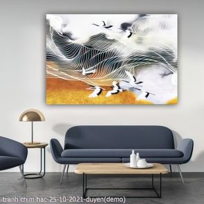 tranh chim cong chim hac 25 10 2021 duyen