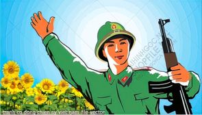tranh co dong chien sy viet nam file vector