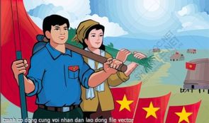 tranh co dong cung voi nhan dan lao dong file vector