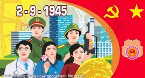 tranh co dong mung ngay quoc khanh file vector