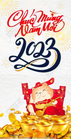 tranh con con meo vang tet than tai ngoi tren nui vang file vector