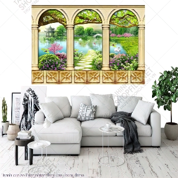 tranh phong thuy cua so thien nhien dang cap decor