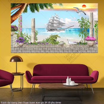 tranh dai duong bien thuan buom xuoi gio 24 10 phu