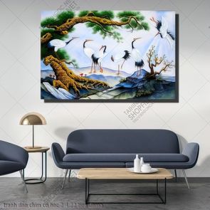 tranh chim cong dan chim co hac 2 4 22 tien