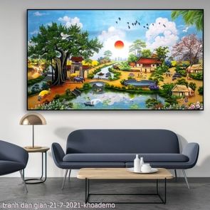 tranh son dau lang que dan gian 21 7 2021 khoa