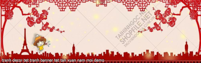 tranh decor tet tranh banner tet tan xuan nam moi