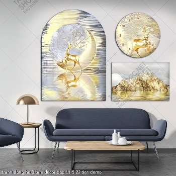 tranh dong ho 3 tam decor dep 11 5 22 tien