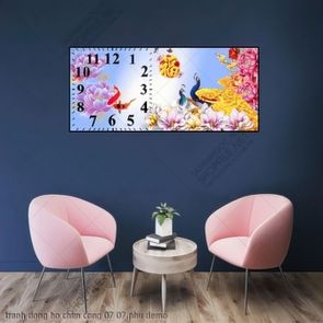 tranh dong ho chim cong 07 07 phu