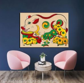 tranh dong ho dan heo  17 5 21  thanh