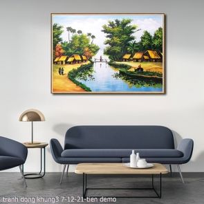 tranh lang que dong khung3 7 12 21 tien 