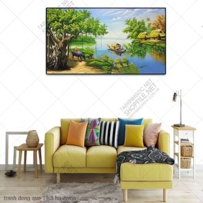 tranh lang que viet nam dong que 19 3 ho