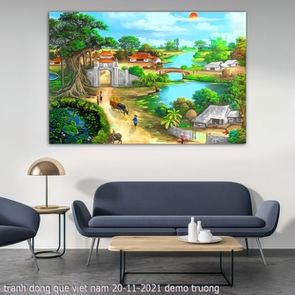 tranh dong que viet nam 20 11 2021 truong