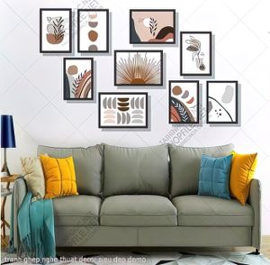 tranh ghep cay hoa la canh nghe thuat