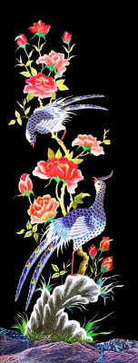 tranh hai chu chim cong